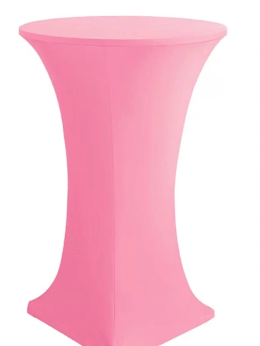 Pink Spandex Cocktail Table Covers - Set of 4